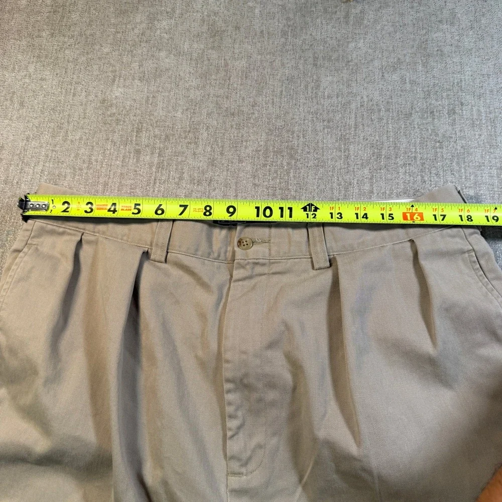 Polo Ralph Lauren Andrew Pant Mens 36x36 Tan Khaki Pleated Chino Trousers Cotton